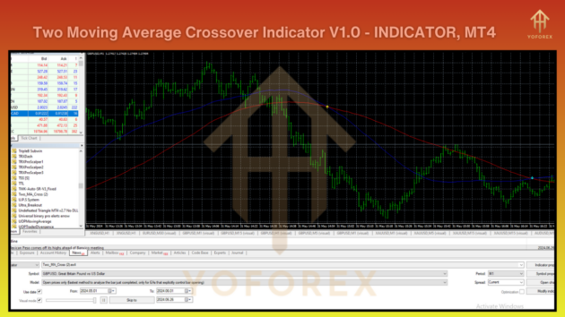 two moving average crossover indicator v1.0