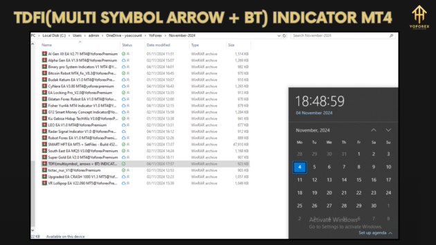 tdfi (multi symbol arrow + bt) indicator